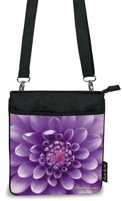 Purple Dahlia Cross Body Bag by Harold Feinstein | $22 from The Zen Lily