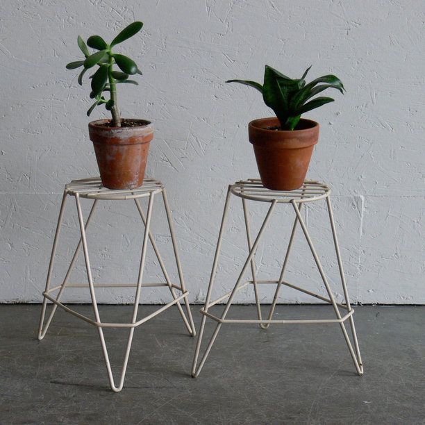 Vintage Wire Plant Stands