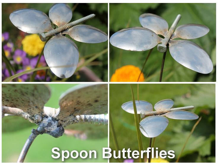 For Jakob Spoon Butterfly Garden Ornament From Recycled Silverware