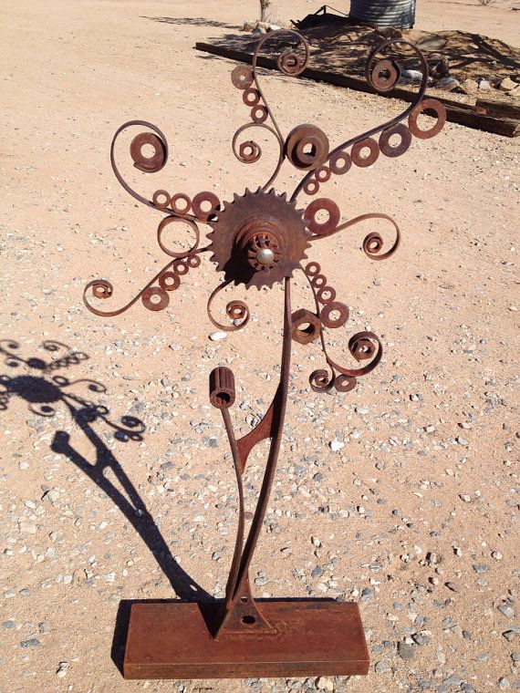 TWIRL by Eric Banas Metal Sculpture Patio Recycled Materials Circles