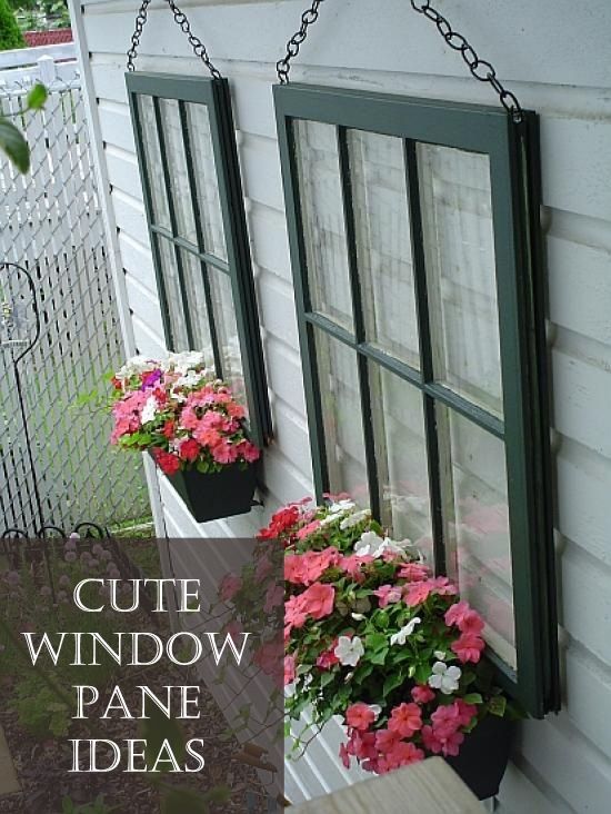 Creative Window Pane Ideas- I love these!
