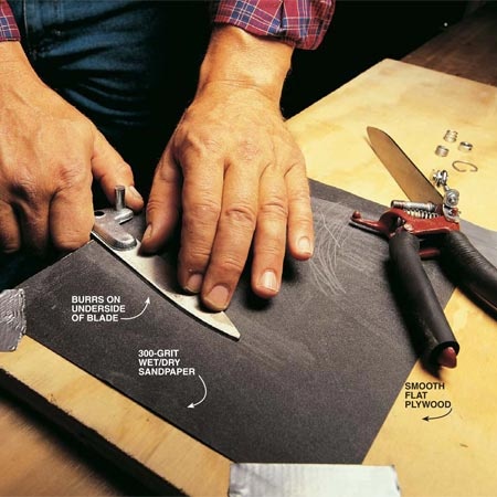 how to sharpen garden tools
