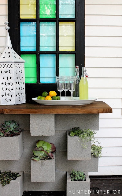 Annette’s DIY Cinder Block Planter on Apartment Therapy.