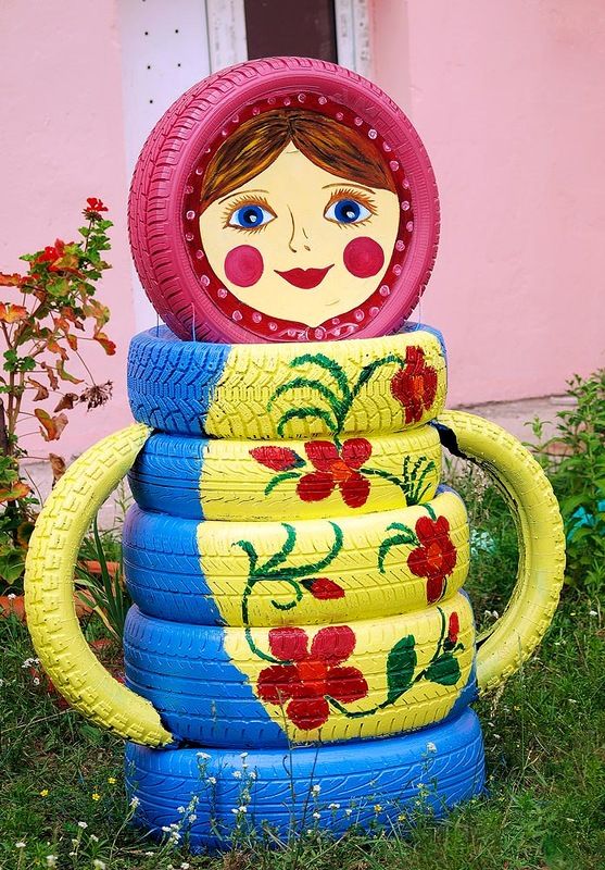 made of tires! поделки из автопокрышек