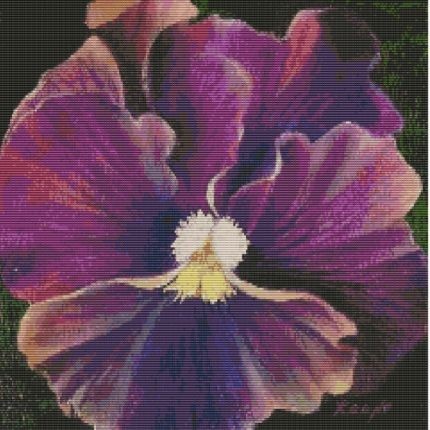 Purple Pansy by Carol Keene, pattern for loom or peyote | GGsDesigns – Patterns on ArtFire