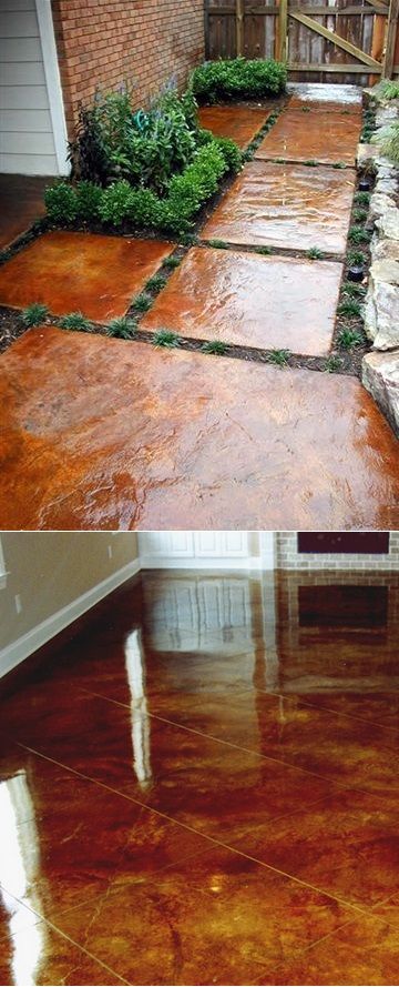 How to stain concrete yourself