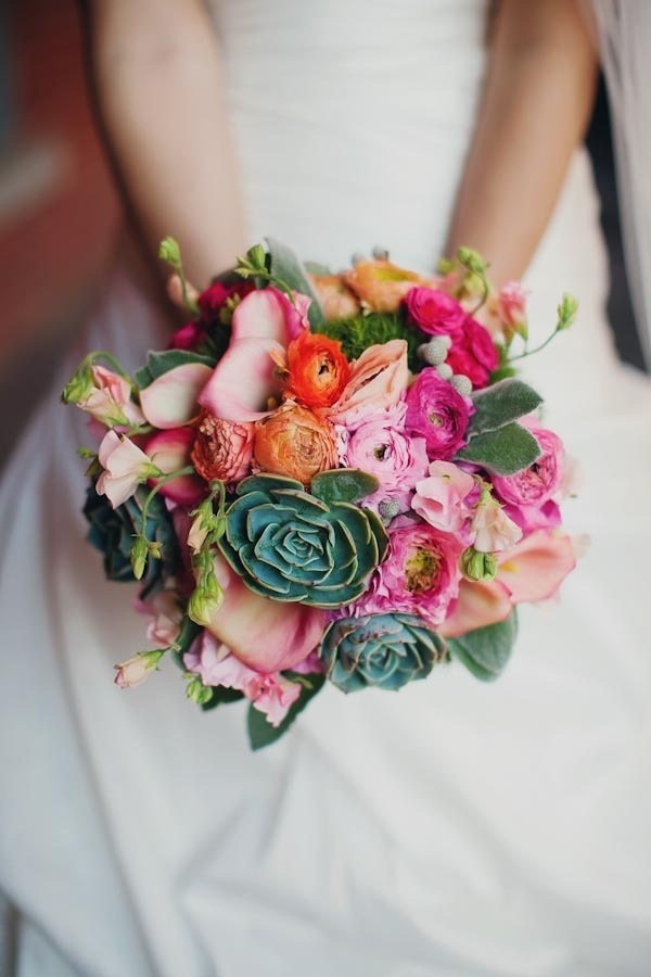 Succulent bouquet. LOVE