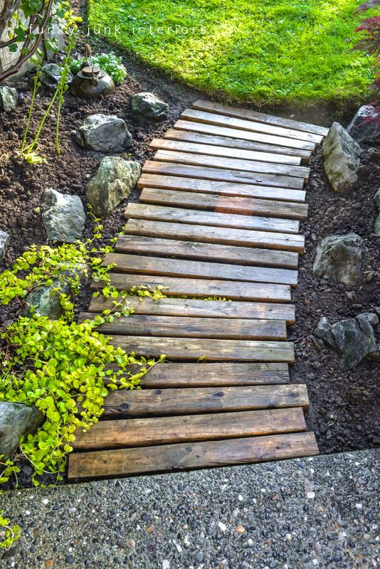 turn pallets into a great walkway instead of stairs.