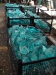 Recycling The Past! Reclaimed glass cullet rescued from a large turn of the century glass factory.