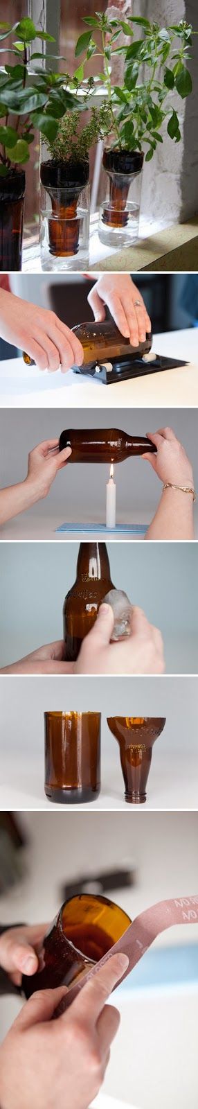 My DIY Projects: Convert Beer bottles into the shape of a vase