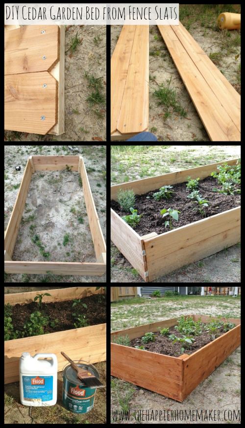 Make your own raised garden bed for $10 with fence posts!