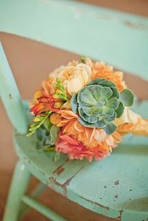 aqua and orange