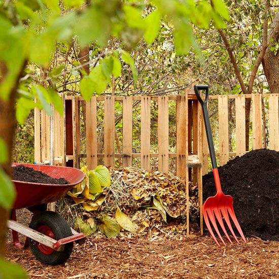 Pile it up. The easiest way to make compost is to pile yard and kitchen waste in a designated place. Let nature work. Expose a compost pile to the elements where sun, rain will prompt the process. A two-bin system allows you to make compost in one bin and keep a supply of finished compost in the other. Alternating the heap harvest cycle with each pile,a continual source of compost. When worked into the soil, compost slowly gives plants nutrients and makes more air and water available to them.
