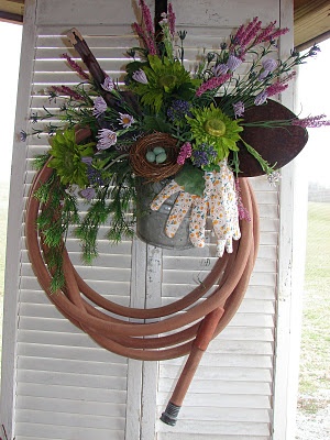 Cathy’s adorable waterhose wreath