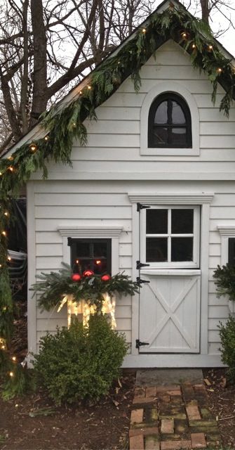 Christmas garden shed