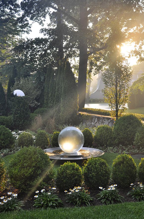 Beautiful glass ball and sun light