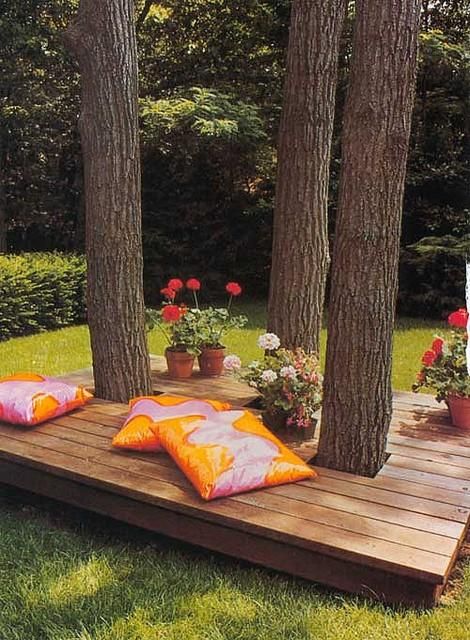 deck around trees