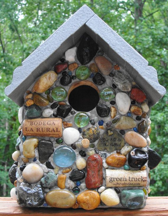 Country Farm Inspired Mixed MediaNatural Stone by JaCoBirdhouses