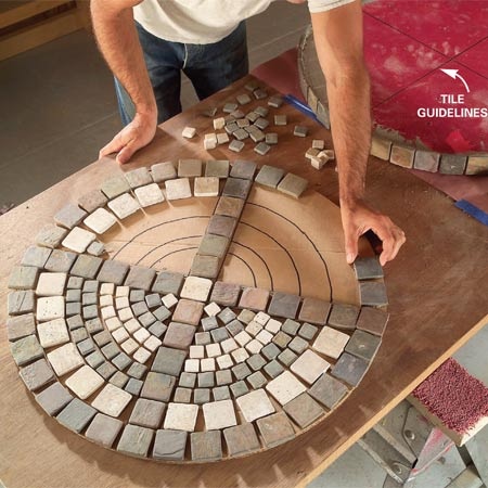 diy: outdoor mosaic table