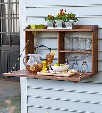 fold down bar for the back porch