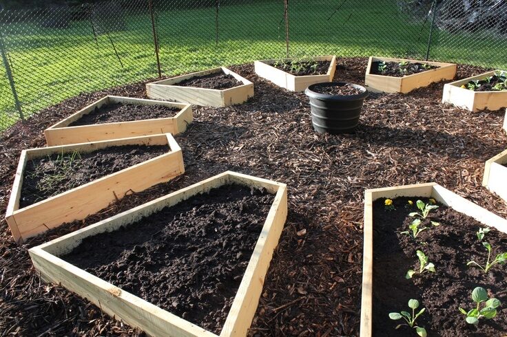 Raised garden beds pattern