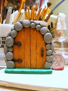 fairy door – made from polymer clay