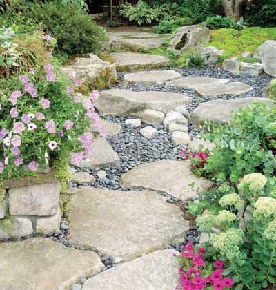 dry creek bed. if I did this it would truly stay dry here in Sun Valley.