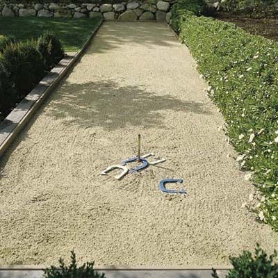 horseshoe/bocce pit