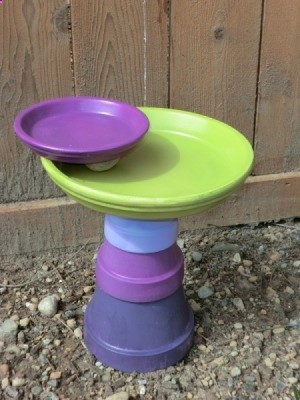 Flower Pot Bird Bath