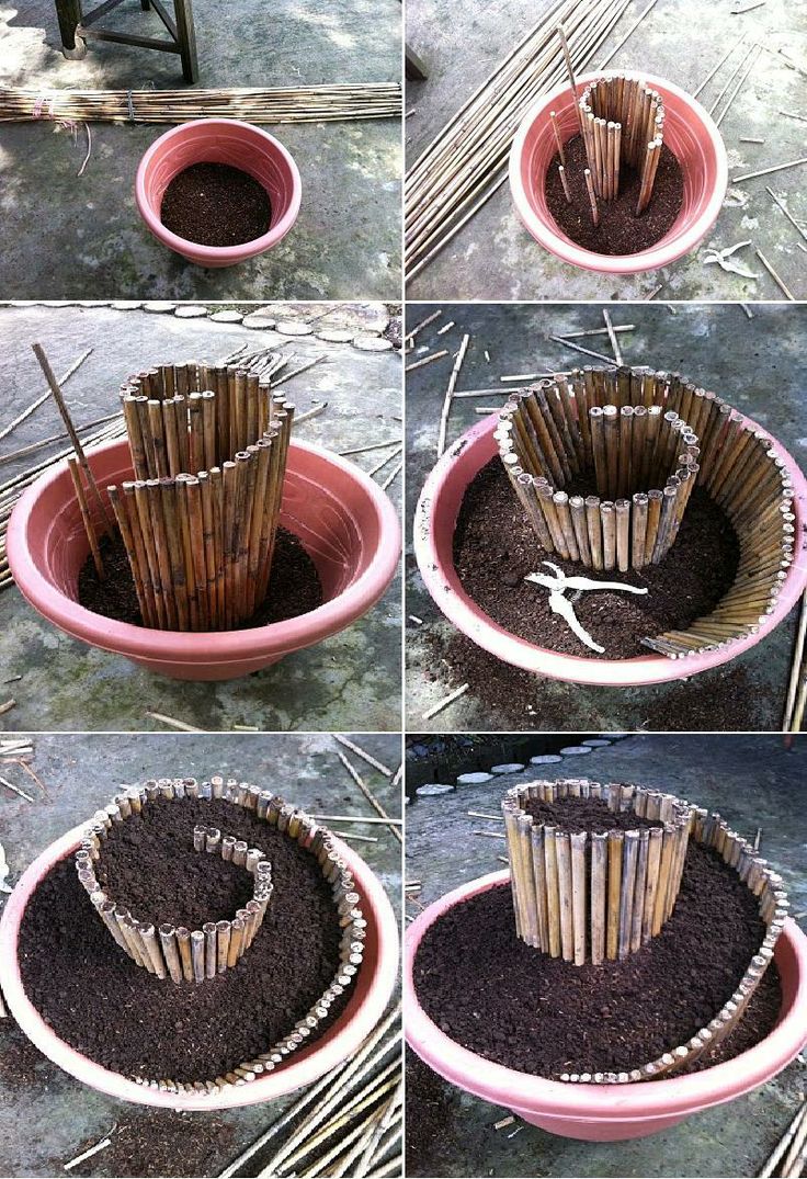 DIY: Make mini garden for decoration Mini Spiral Garden
