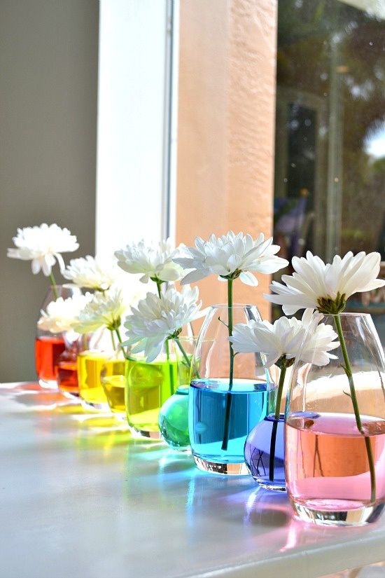 Bridal shower – food coloring in water :)