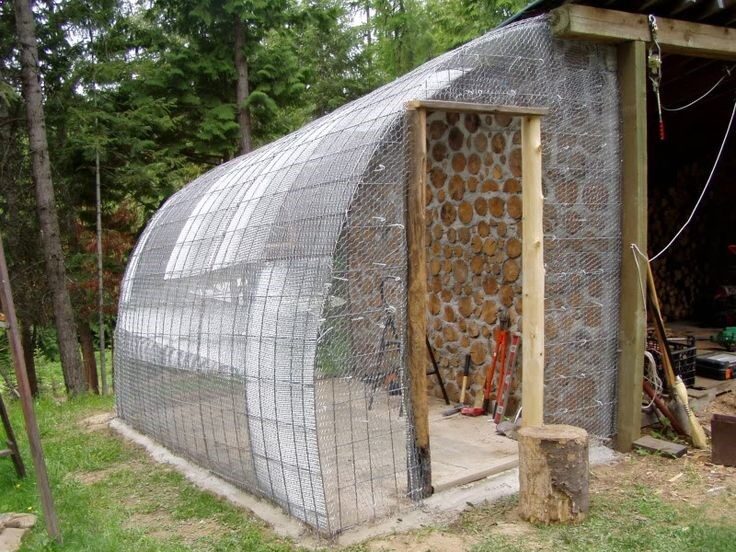 Simple as this is I actually REALLY like it for a greenhouse… you could roll up the plastic in the summer!