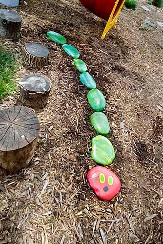 Very Hungry Caterpillar art project for butterfly garden