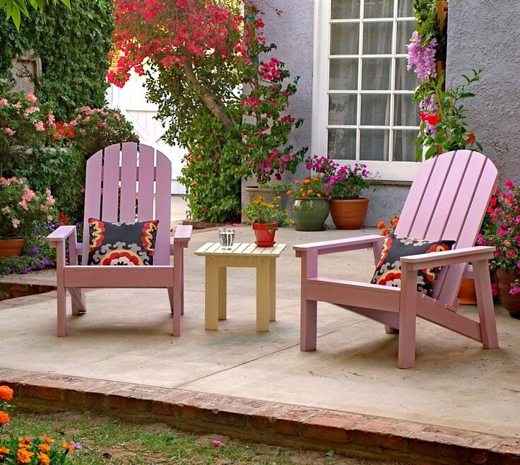 You can build these Adirondack Chairs! The Home Depot teamed up with amazing DIYer Ana White to give you the know-how. Click through for a how-to video and the project plans, including a full cut list for the wood.
