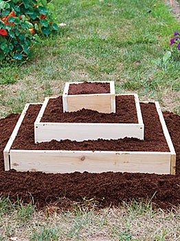Not necessarily space-efficient, but definitely a pretty presentation for plants.