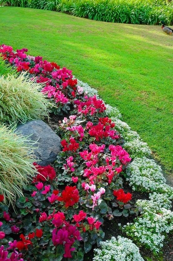 Flower bed border ideas. This is a awesome border. It looks like it has a lot of work to it and money.