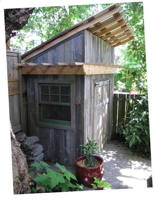 Why go with a plain shed when you can have a beautiful one instead, and go green while youre at it? This shed was made from recycled cedar and matches the fence and gate.