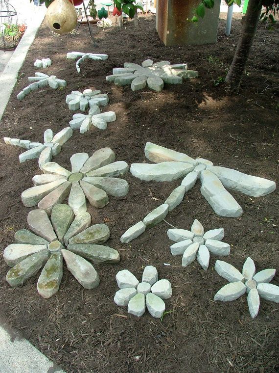 Stone Flowers Garden Art