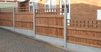 Garden Fence with concrete posts