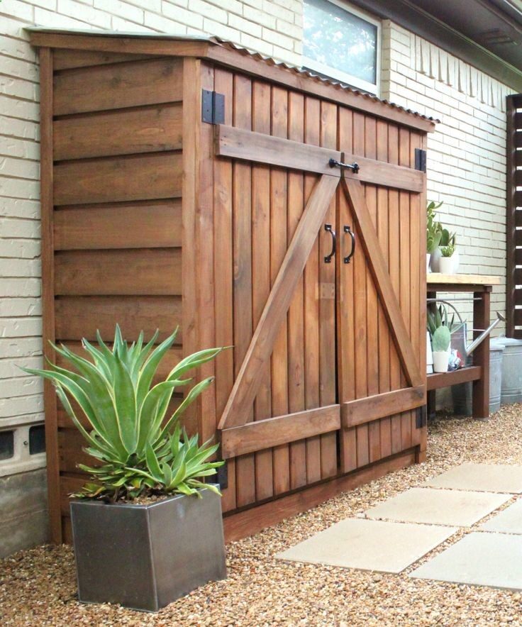lean-to shed for garden tools  lawnmower http://@Racheal Huffman Huffman Huffman Huffman Huffman Huffman Huffman Huffman Huffman Huffman French StylinPhotography Not sure if you need the storage but I think this looks really nice!