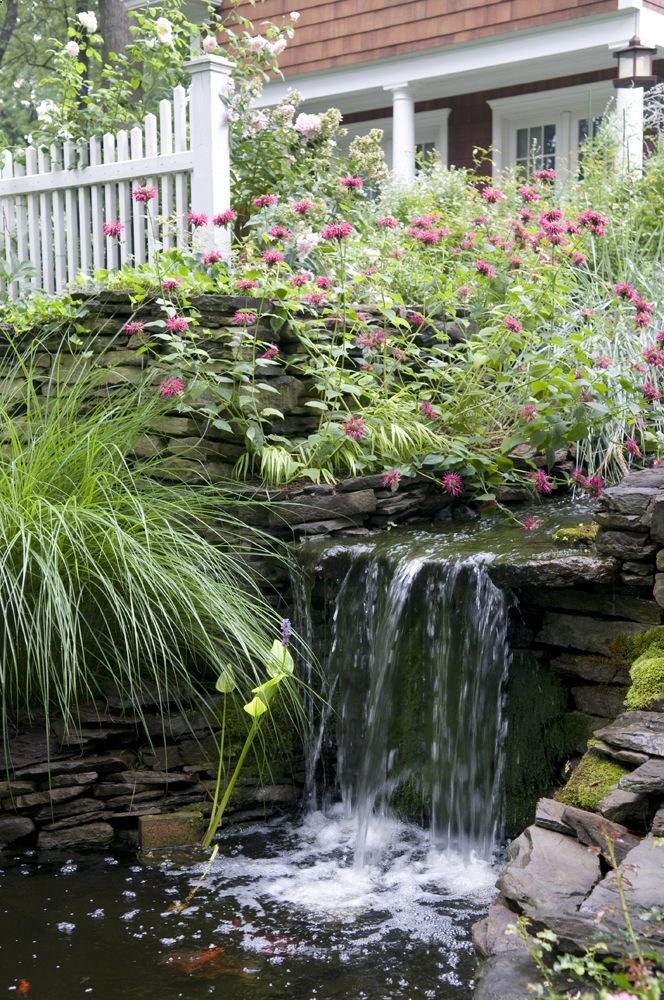 Landscape waterfall feature design