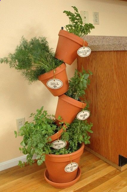 Under The Table and Dreaming: 35 Herb Container Gardens ~ Pots  Planters Saturday Inspiration  Ideas