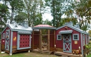 Goat house, chicken run silo and chicken coop!