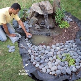 How to Build a Low-Maintenance Water Feature Construct a simple (one-weekend!) stone and gravel fountain that needs almost no maintenance.