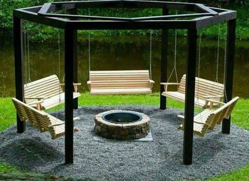 How to build a DIY swing and campfire step by step tutorial instructions 512×372 How to build a DIY swing and campfire step by step tutorial… I WANT!!!