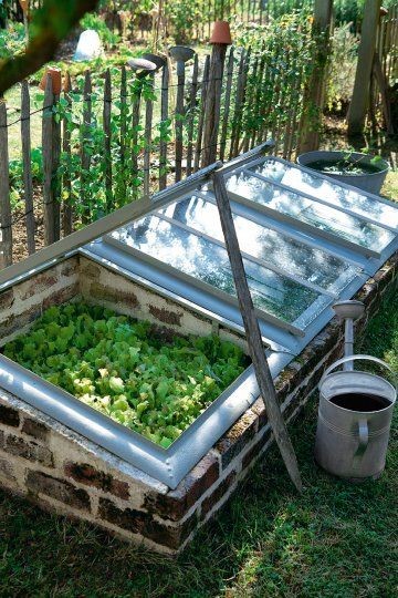 {} mini greenhouse made from recycled bricks  windows
