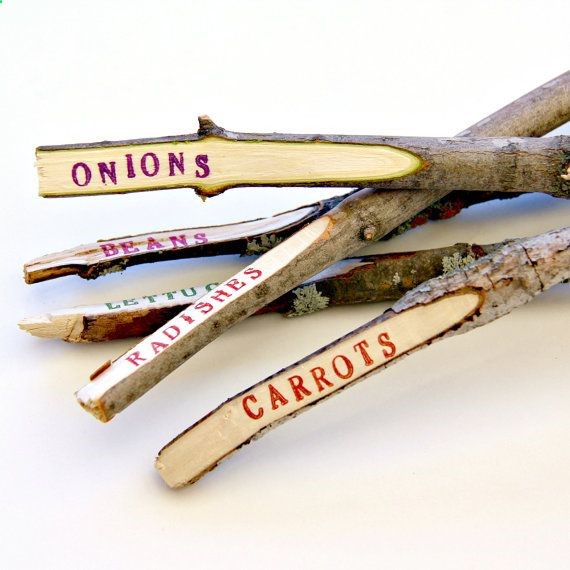 #Handmade #Garden Markers – #Vegetables – Made from Rustic Twigs by 42things – Such a clever product