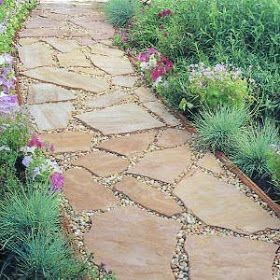 ghetto gardens: Step-by-step: Flagstone path