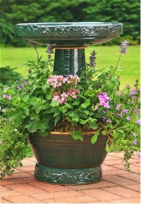 Bird Bath and planter combo