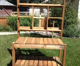 Recycled Garden Potting Bench